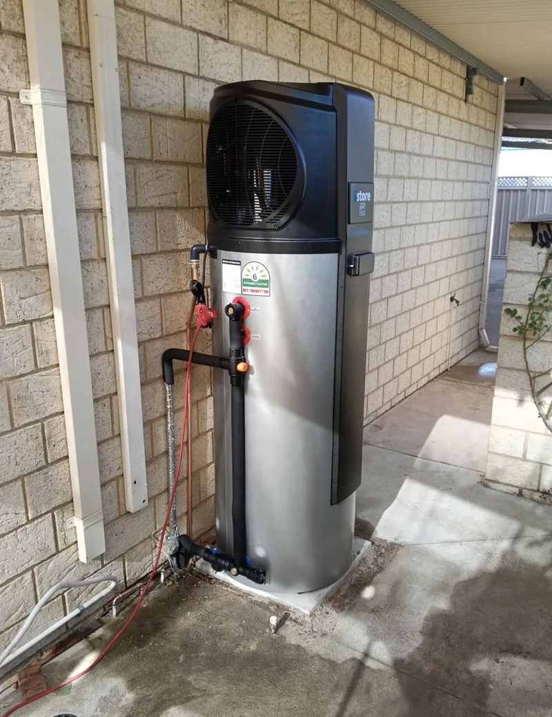 iStore heat pump hot water system installed by Lush Plumbing & Gas in Perth